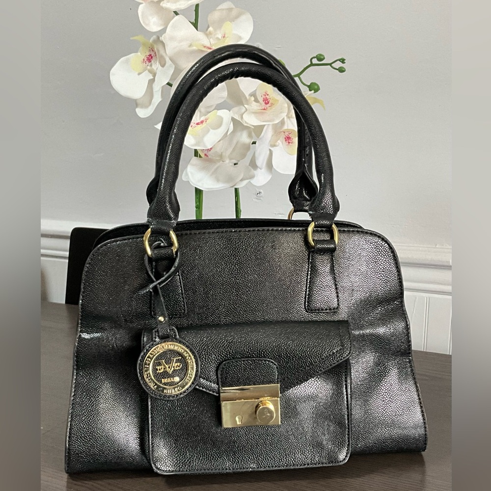 Vintage Versace V1969 Italia Black Abbigliamento Sportivo Srl Handbag